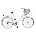 Dámsky retro bicykel 26" Lavida 1-prevodový biela biele kolesá